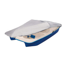 Sturdy Fabric Boat Cover Protects Against Rain Sun And Snow Silver