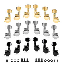 Guitar Machine Heads Set Tuning Keys Tuners for Acoustic Electric Gold 3 Left 3 Right