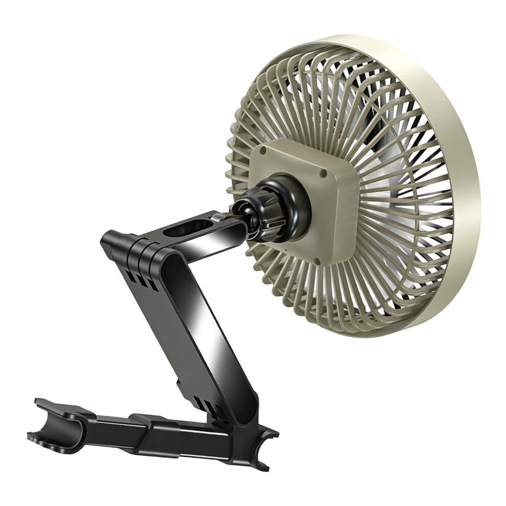Modern Styled Car Fan Featuring Double Power Source And Quiet Operation Black 7754004660625