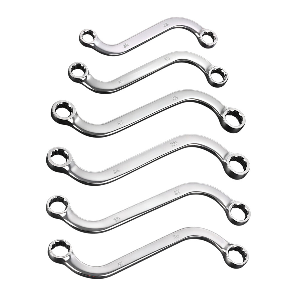 Quality Double Head Offset Box Wrench With Nonslip Grip For Secure Fastening Six Piece Set 7754004619357
