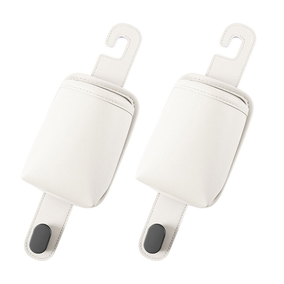 Convenient Auto Back Seat Hook With Builtin Cup Holder For Bottles And Bags White 7754004660410