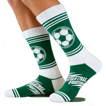 5 Pair Football Theme Sports Sock with Enhances Durability and Green football