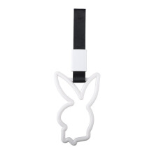 Car Bumper Safety Strap Rabbit Patterned Anti Static Hanging Hook Tow Strap White