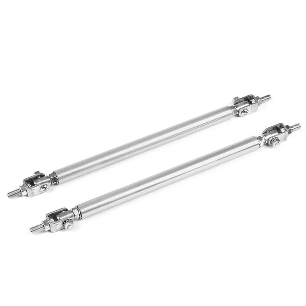Adjustable Front Bumper Support Rod Universal Bumper Splitter Diffuser Struts 150Mm Silver 7754004637740