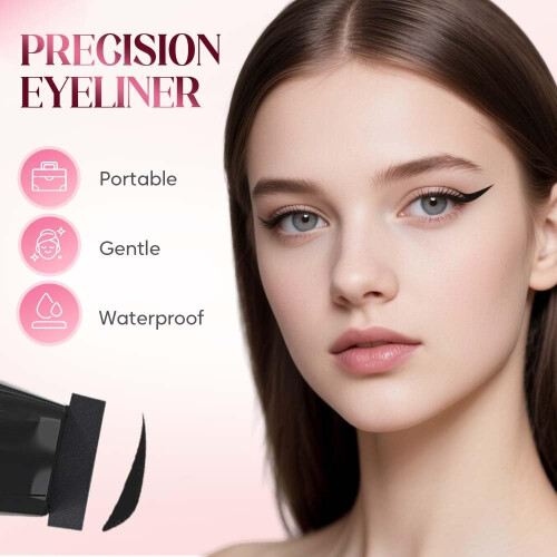 (Black, -) Eyeliner aripă rotativ, rezistent 1
