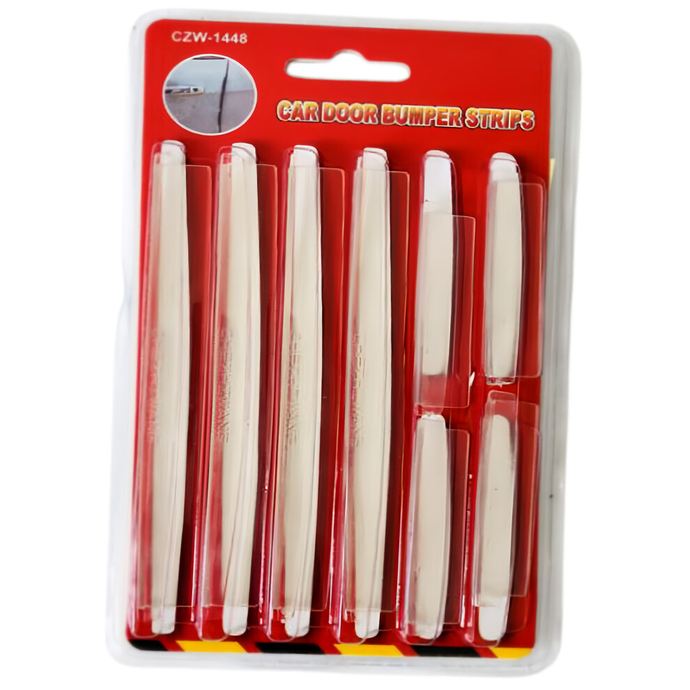Vehicle Door Edge Protection Strips Rubber Anti Scratch 8Pcs For Most Vehicles Transparent Black/White 7754004643802