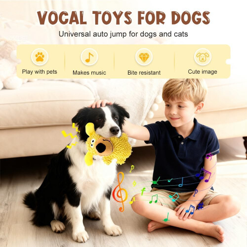 (Blue, -) Piepend honden pluche speelgoed, blauw 1