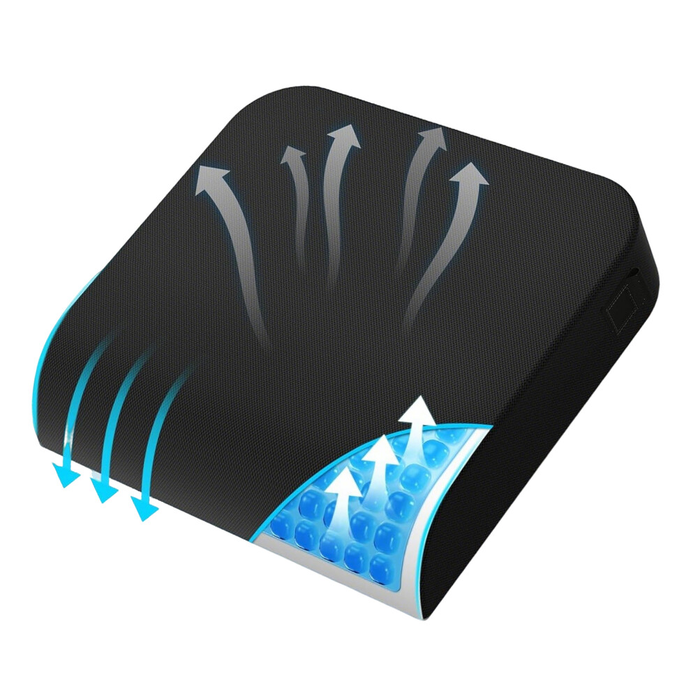 Cooling Gel Memory Foam Vehicle Seat Pad Mat Cushion For Drivers And Office Use 7754004661639