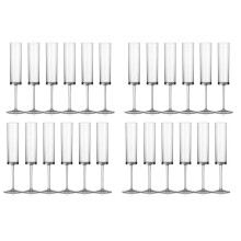 Copas de Champán Copas de Champán Cuadradas de 6 Onzas Copas de Tallo Copas para Brindis de Boda Reutilizables Paquete de 24 Transparentes