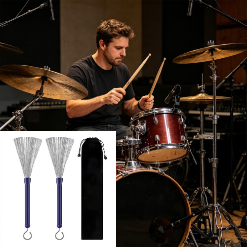 Drum Brush Ergonomic Handle For Acoustic Drums Percussion Accessories Beginners