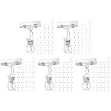 150 Pcs Label Holders Sign Clip, Plastic Clear Rotatable Sign Clips, Merchandise Sign Display Clip, Price Tag Clamp