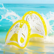Swimming Frogs Paddles Swim Training Hand Paddles For Enhances Yellow and white aldult