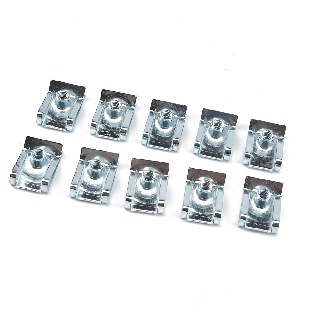 10X 6Mm 8Mm Spring Clip Nuts No Drilling Required For Motorcycle License Plate Mount 1M6 7754004618787