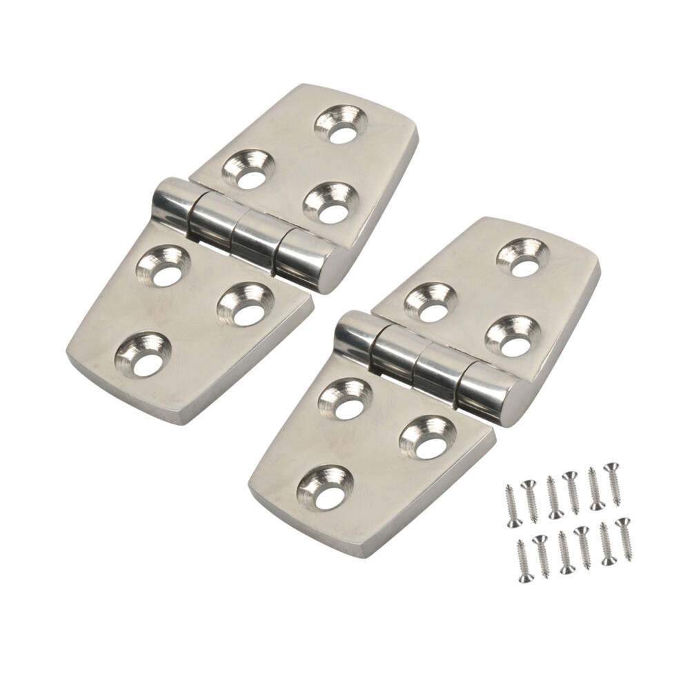 Boat Hinge 316 Stainless Steel 76Mm X 38Mm Includes Fasteners For Vessel Use Style2 7754004632561