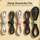 (24pcs, -) Legacci cavi silicone riutilizzabili, organizer cuffie e ufficio 3