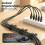 (24pcs, -) Legacci cavi silicone riutilizzabili, organizer cuffie e ufficio 7