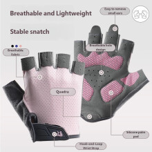 Cycling Half Finger Gloves Nonslip Technology Quick Drying Light weight Gloves Black M