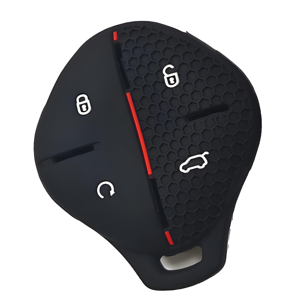 Silicone Key Cover Withstands Daily Hazards For Chery Auto Key Fob Line Black/Red 7754004600201