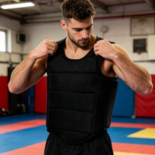 Oxfordcloth Karate Chest Guard Kickboxing Upper Body Ribs Protectors For Adults White S