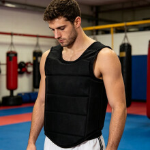 Oxfordcloth Karate Chest Guard For Adults Teens Kickboxing Taekwondo Practice Black L