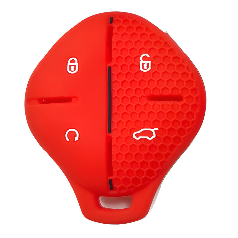 Silicone Sleeve For Chery Auto Key Fob Signal Friendly Easy Identification Line Red/Black 7754004600157
