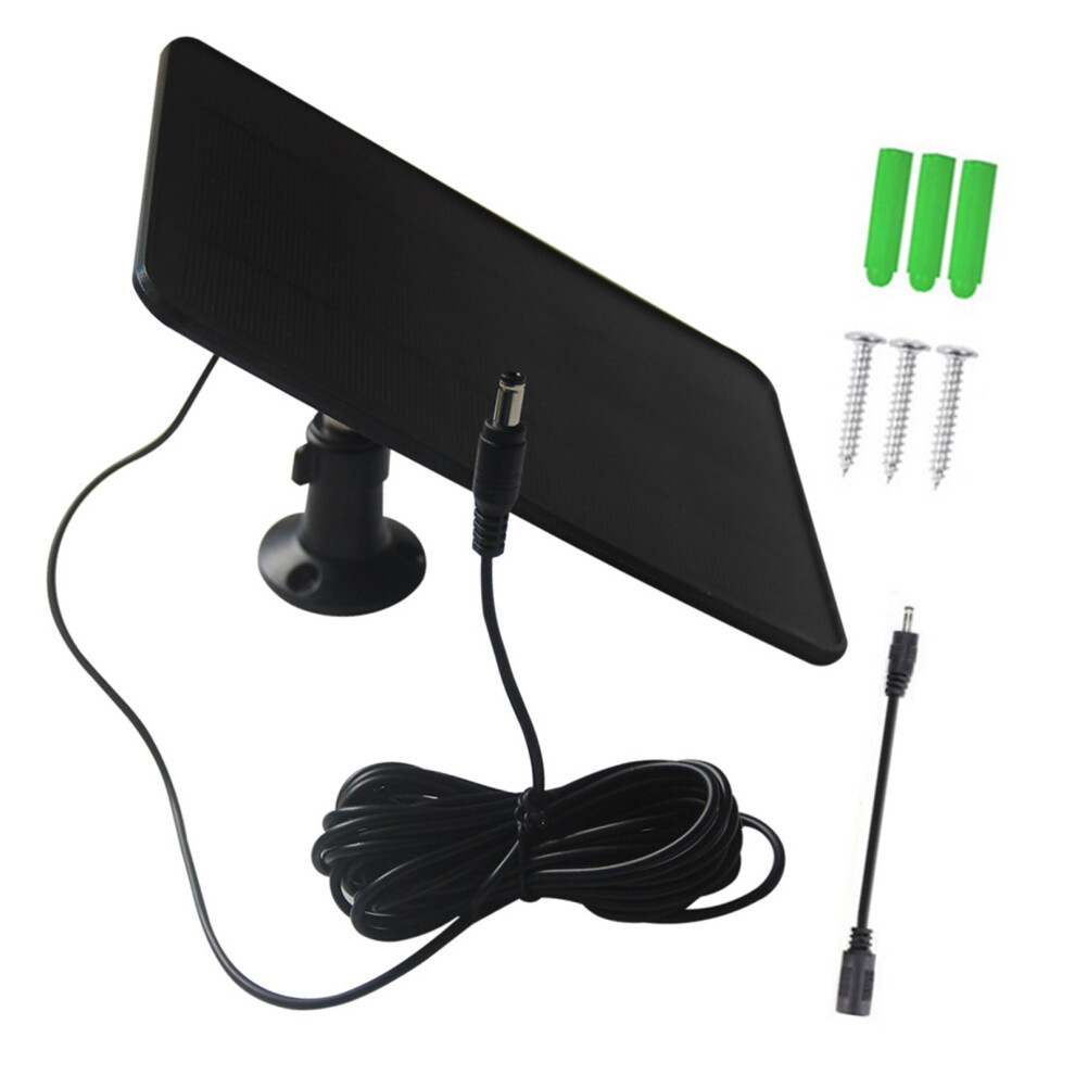 Universal 6W Solar Charging Board With Dc5521 Connector For Multiple Gadgets Black 7695001116442