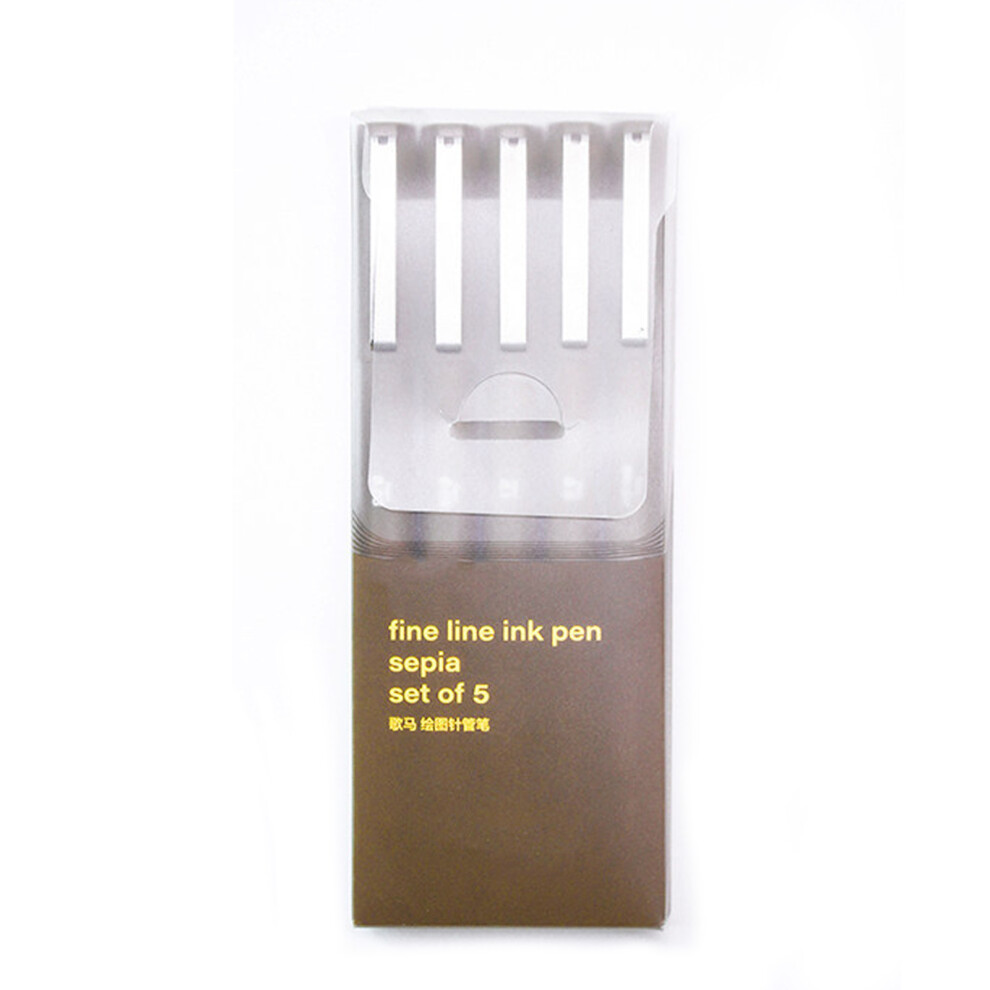 5/7Pcs Waterproof Fine Liner Pen Abs Plastic Art Markers For Artists Sketching Brown 7754004630819