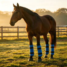 Adjustable Horse Leg Sleeves Breathable Inner Comfortable Equine Leg Guards Pink