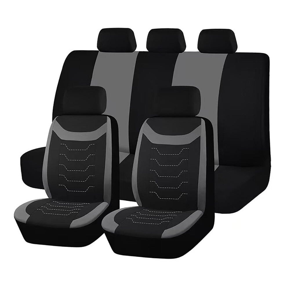 Textured Auto Seat Protector Universal Seat Cover Easy To Install 5 Seats Dark/Gray 7754004608580
