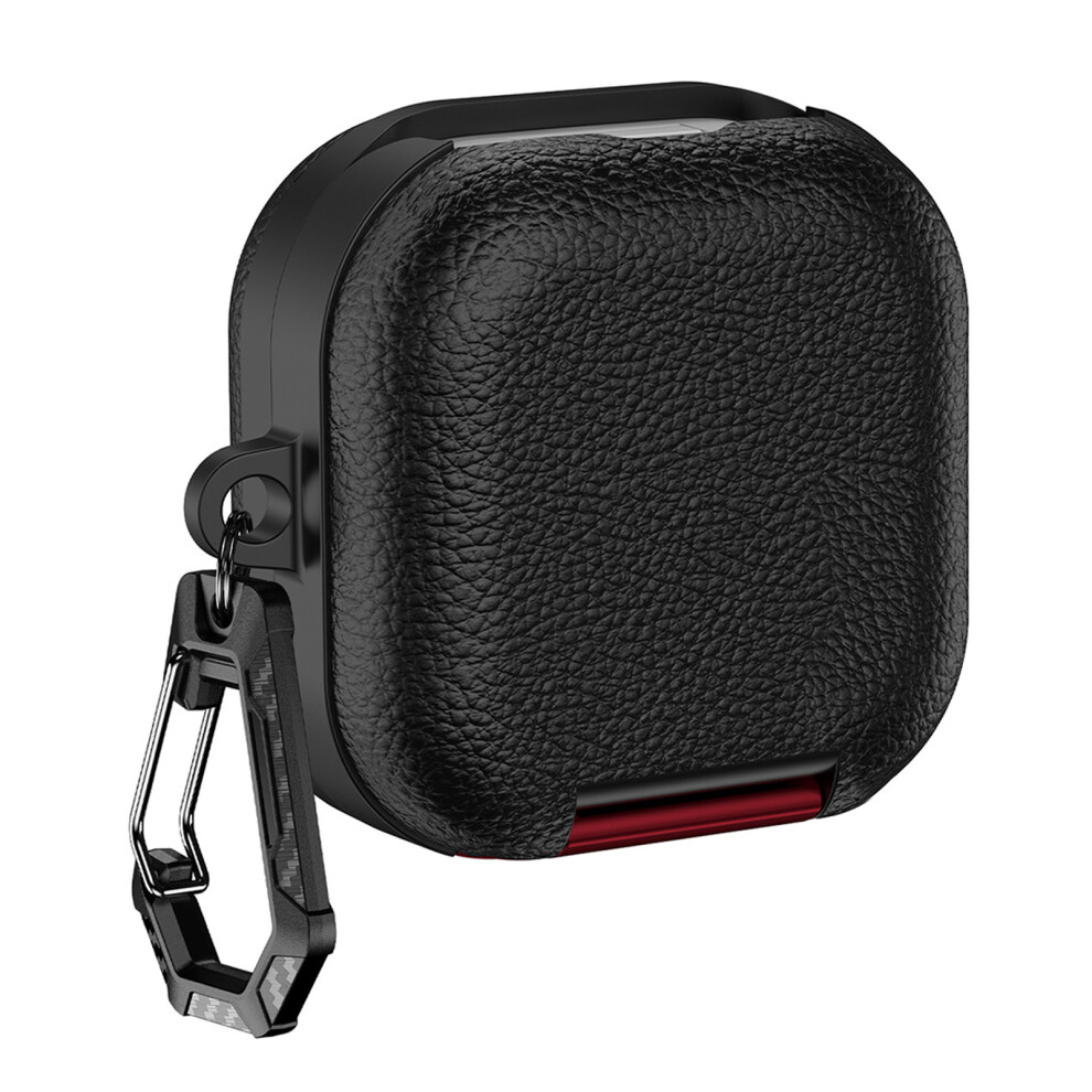 Soft Leather Shell Skin For Buds 4/Buds 4P Earbuds Integrated Stand Design R Bk 7695001136310