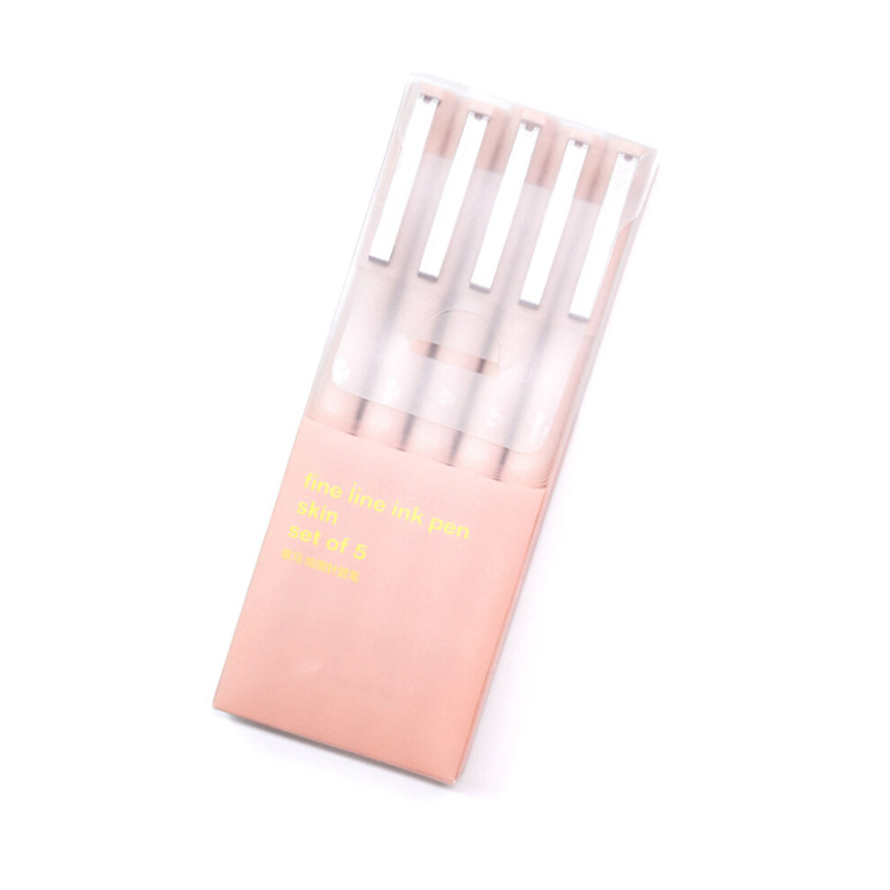 5/7Pcs Waterproof Fine Liner Inks Pen Needle/Brush Tip Art Marker For Sketching Color 7754004630796