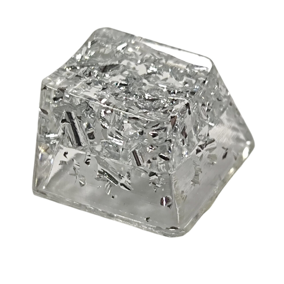 Foil Design Keycaps For Mechanical Keyboards Oem Profile R4s Translucents Resins Silver 7695001055437