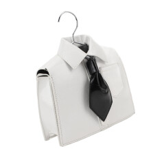 Sac à main porte-vêtements en cuir PU 540 g bandoulière blanche
