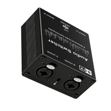 Professional Sound Source Switcher 3.5Mm/6.35Mm/XLR Interfaces With nonLatency 2CA