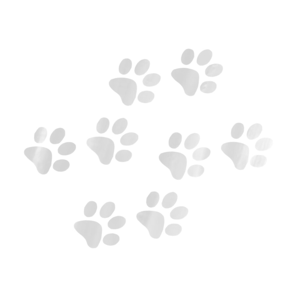 8Pcs Pet Friendly Cats Paws Stickers Waterproof Design For Auto & Accessories White 7754004578753