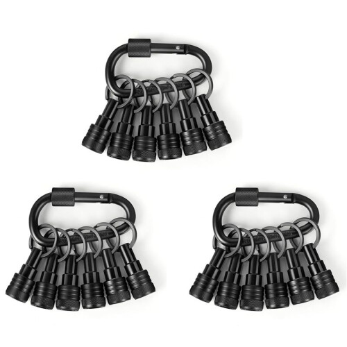 18PCS Bit Holders Keychain, 1/4 Inch Hex Shank Bit Holders, Quick-Change Design for Nut Driver, Screwdriver & Drill Bits