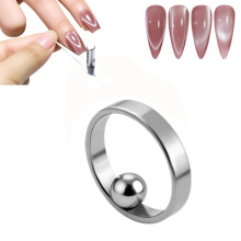 (Ring+ spherical magnet, 1set) Katzenaugen Nagelmagnet Set, ringförmig, für zu Hause & Salon