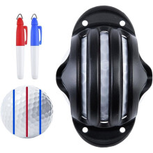 (Three-lines marker, One Size) Golfbal lijn markeer set, snel drogend, met 2 markers - voor golfers