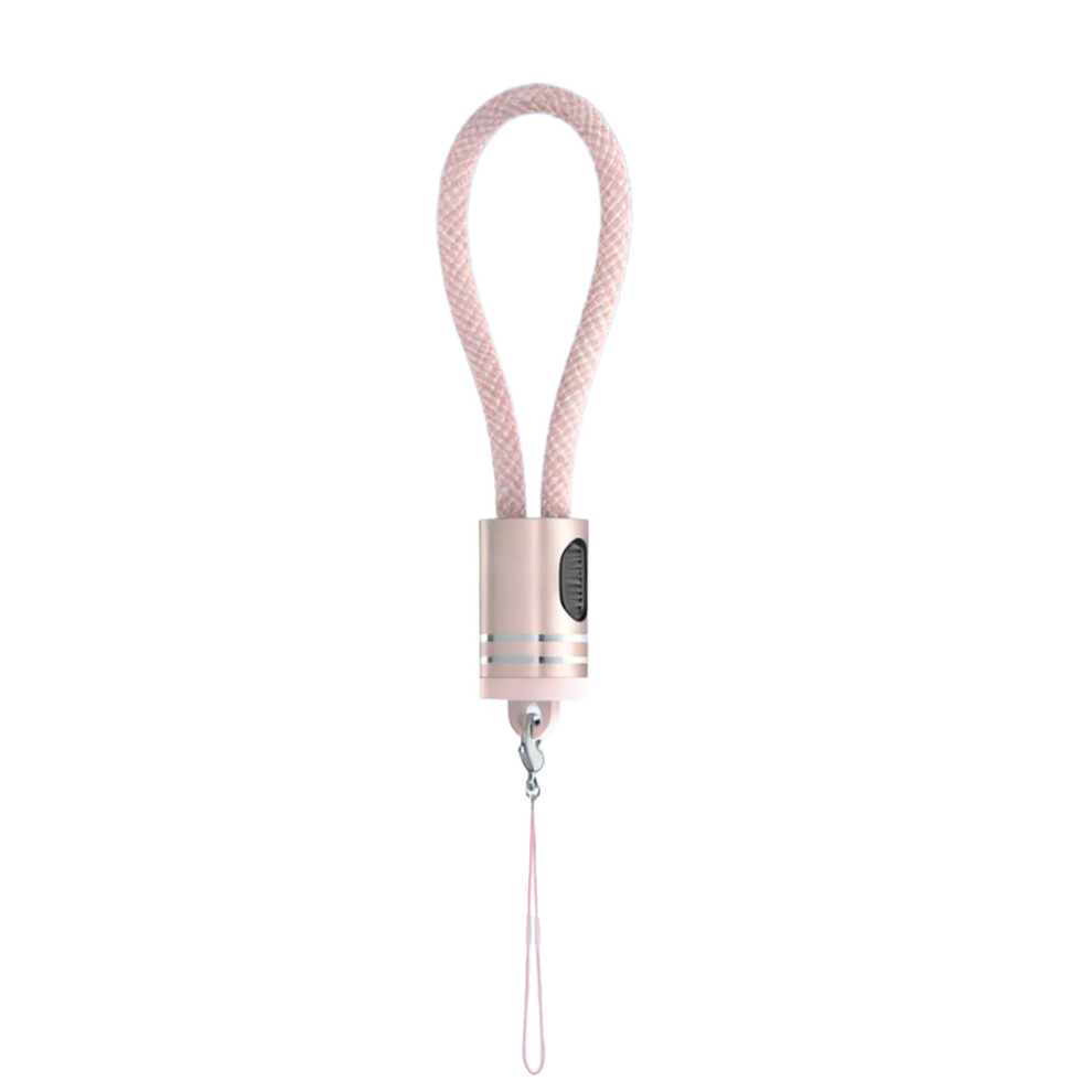 60W Fast Charging Double Type C Cable With Keychain For Phones Tablets Laptops Pink 7695001136617