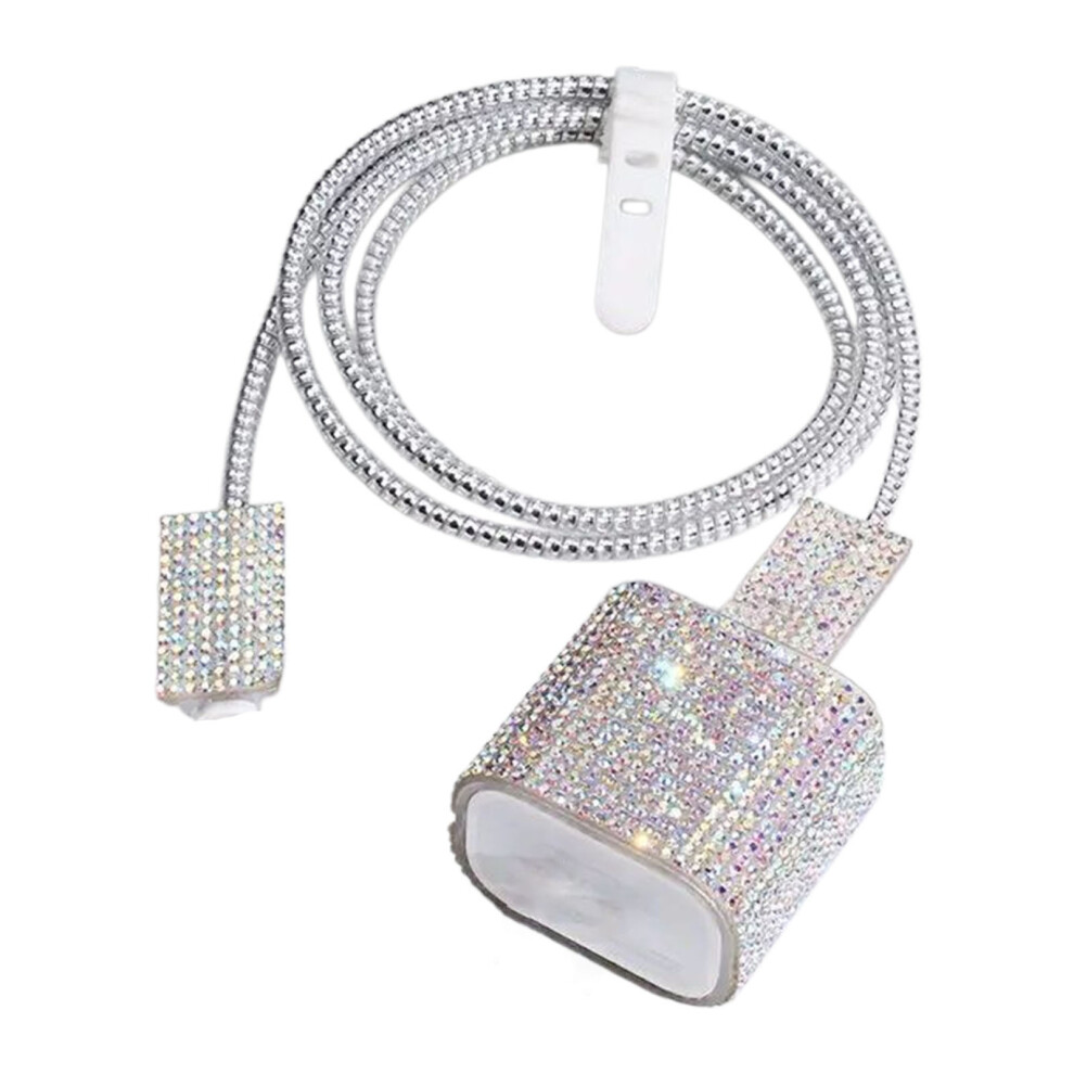 Sparkling Rhinestones Charging Cover Matching Wire Protectors Multiple Dazzling Colors 7695001080484