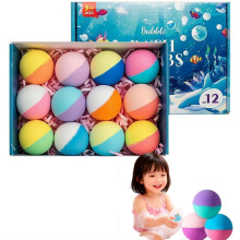 (12 Pcs, 12 Fl Oz (Pack of 1)) 12/24 stuks oceaan theebad zoutbal, met verrassing erin - voor Pasen en verjaardag