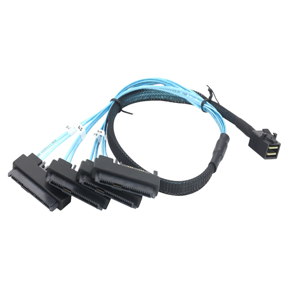Sff-8643 To 4 Channel 29Pin Sff8482 Cable 12Gbps With 15Pin Power Connector 100Cm 7695001080217