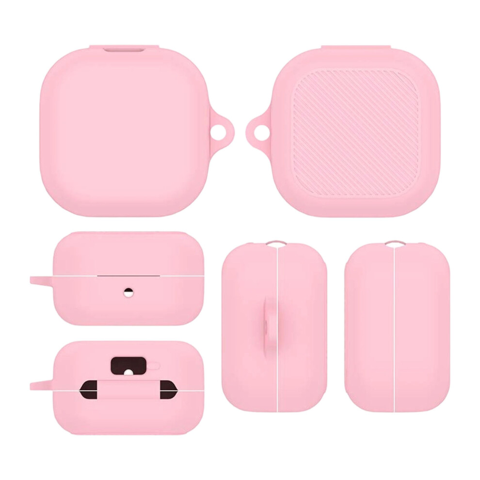 Premium Silicone Protective Case For Buds 4Pro/4 Earphone With Metal Carabiner Pink 7695001081412