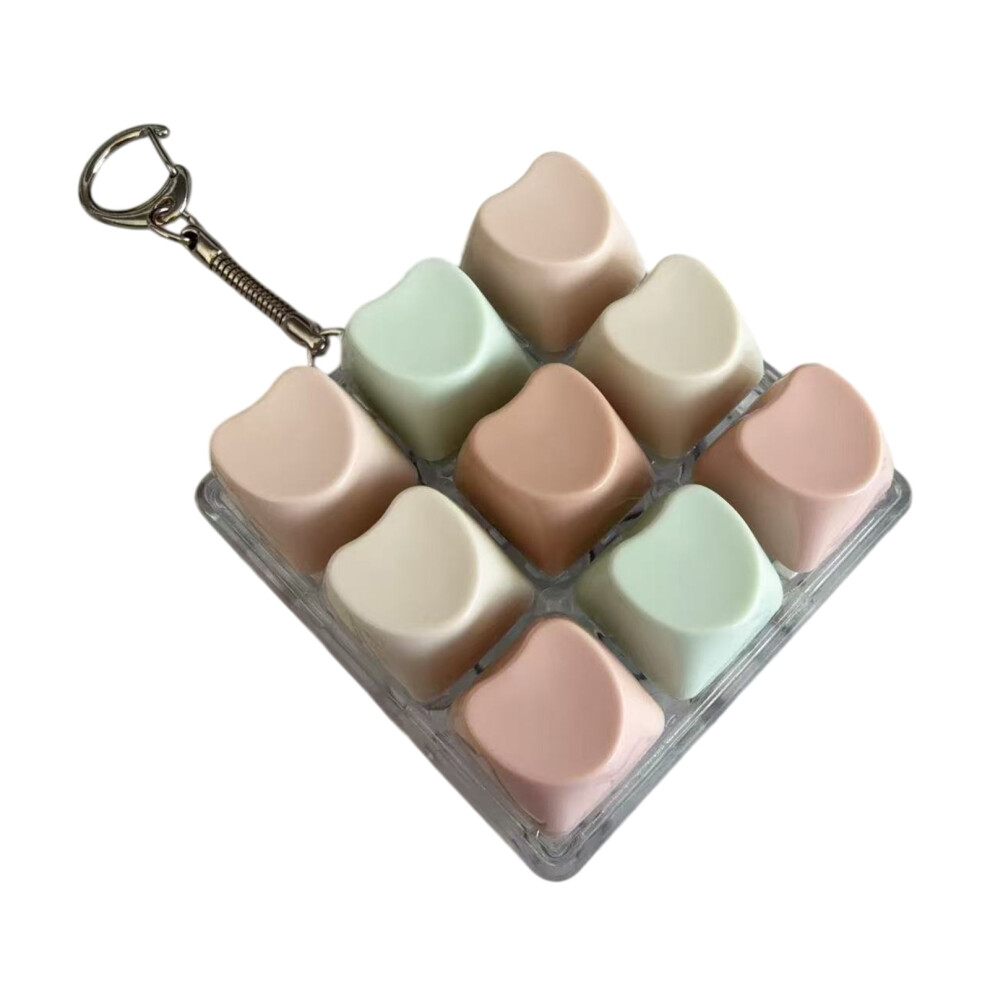 9-Key Mechanical Keyboards Switches Tester Keychain 9 Clicky Keys Stress Relief M Color 7695001136037