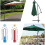 (White-1, 8ft/8 Ribs) Copertă umbrelă terasă 2.4/3m 8