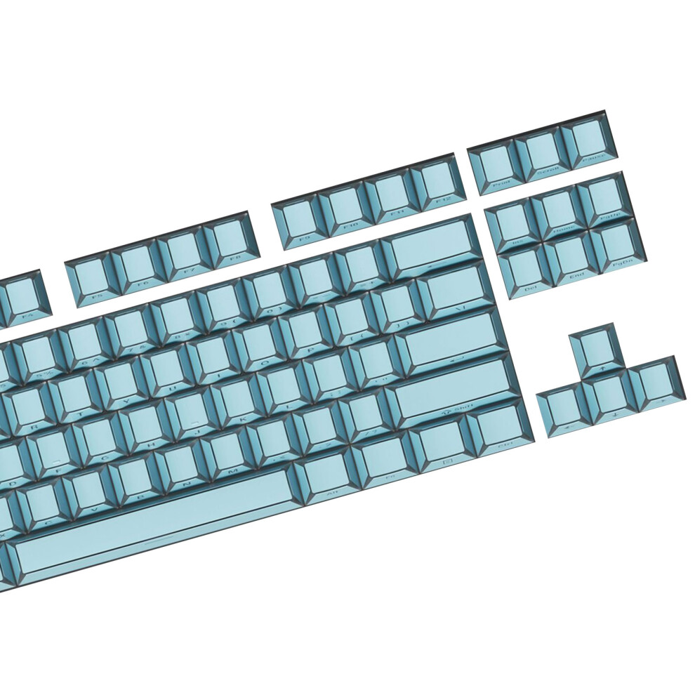 97Key Pbt Shine Through Keycaps Original Profile Dye Sub Side Legends Printed Blue 7695001072168
