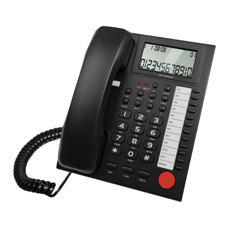 Ergonomic Home Corded Landlines Phone Equipped With Caller Identification Feature 7695001110457