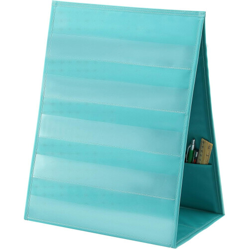 Space Saving Freestanding Chart With 10 Transparent PVC Display Sleeves