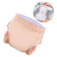 Comfortable Reusable Cotton Incontinence Underwear With Pad For Added Security Green 2XL