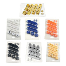Guitar Pickup Cover And Volumes Knob Caps Replacement Parts For Precise Control Orange